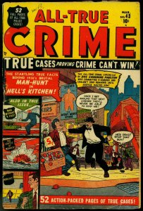 All-True Crime #43 1951- Hells Kitchen- Ugly Woman VG-