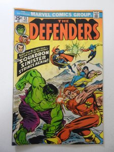 The Defenders #13 (1974)  FN Condition! MVS intact!