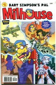 MILHOUSE #1, NM, w/ Sticker, Simpsons Pal, Bart, 2012, more Bongo in store