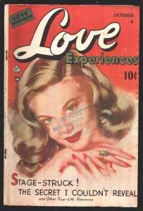 Love Experiences #1 1949-Ace-1st issue-Nice painted pin-up girl cover in the ...