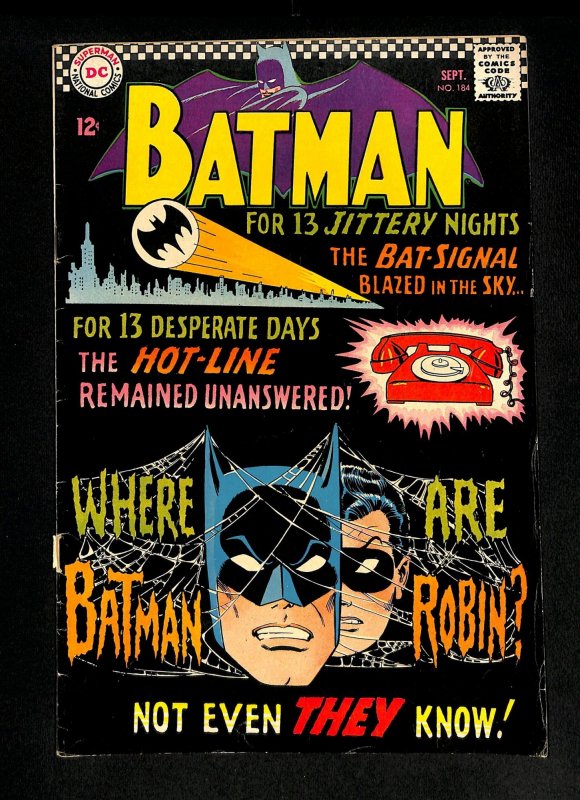 Batman #184 Mystery of the Missing Manhunters!