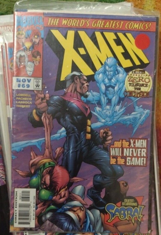 X MEN # 69  1997 MARVEL DISNEY  OPERATION ZERO TOLERANCE  sabra thunderbolts 