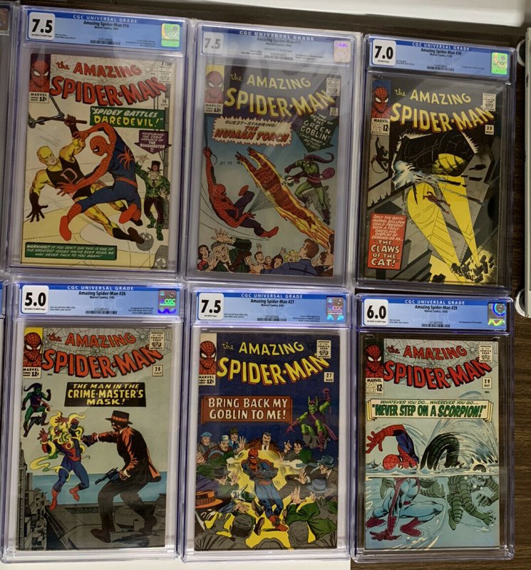 Amazing Spider-man 1 2 3 4 5 6 7 8 9 10 11 12-50 All Cgc 4.0 5.0 6.0 7.0 8.0 8.5 