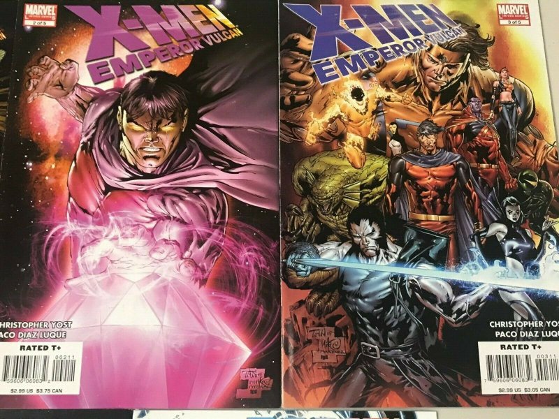 X-MEN EMPEROR VULCAN#1-5 VF/NM  LOT 2009 MARVEL COMICS