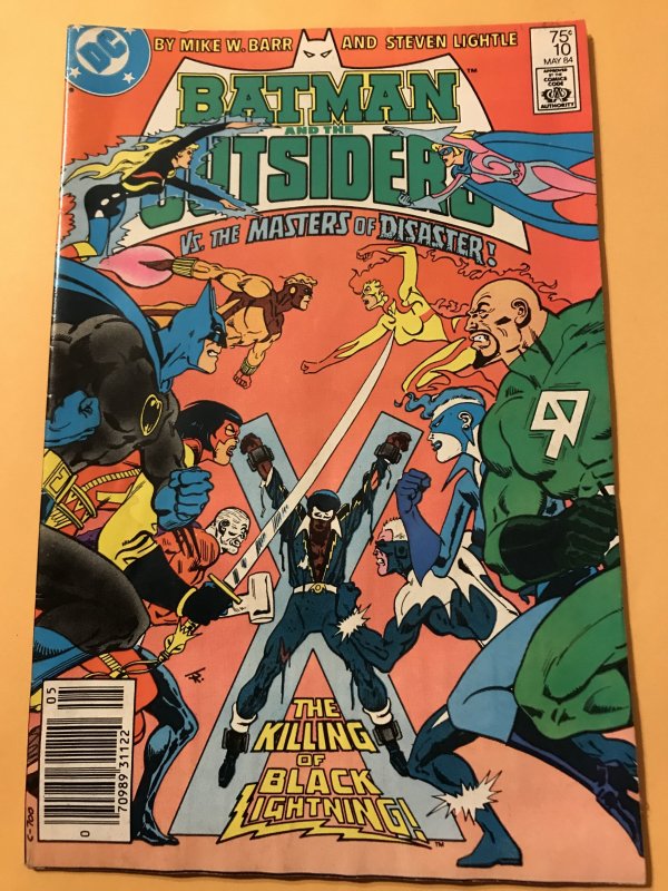 BATMAN and THE OUTSIDERS #10 : DC 5/84 Gd/VG filler; Black Lightning