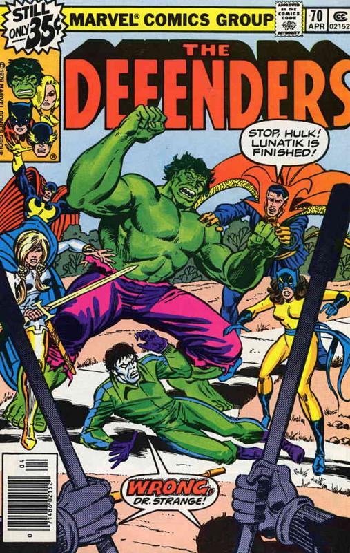 Defenders, The #70 FN ; Marvel | April 1979 Hulk Doctor Strange Lunatik