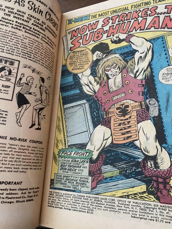 The X-Men #41 (1968) The subhuman