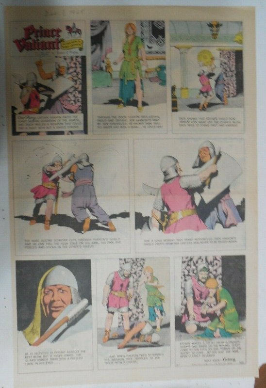 Prince Valiant Sunday #1660 by Hal Foster from 12/1/1968 Rare Full Page Size !