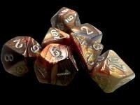 Chessex Mini 7 Die Dice Set - Lustrous  Gold/Silver