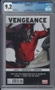 Vengeance 1 CGC 9.2 NM- 1st App. Miss America Chavez New Black Knight Mako KEY!!