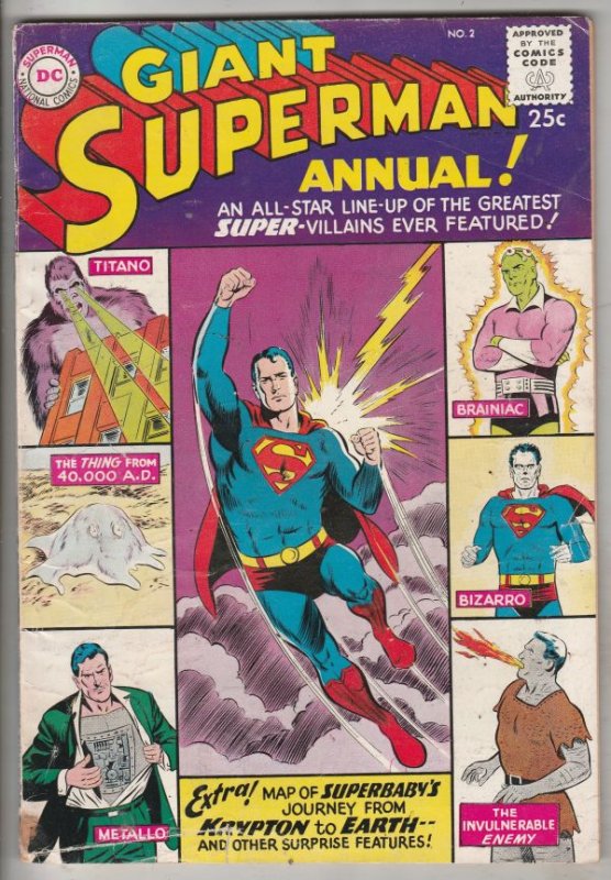 Superman Giant Annual #2 (Jan-60) VG/FN+ Mid-Grade Superman, Jimmy Olsen,Lois...