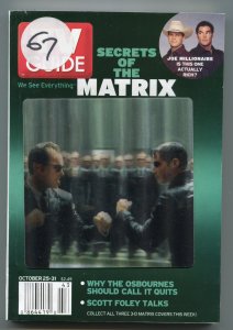 MAG: TV Guide-October 23-31, 2003-Secrets Of The Matrix-Northern Ohio Ed-VG
