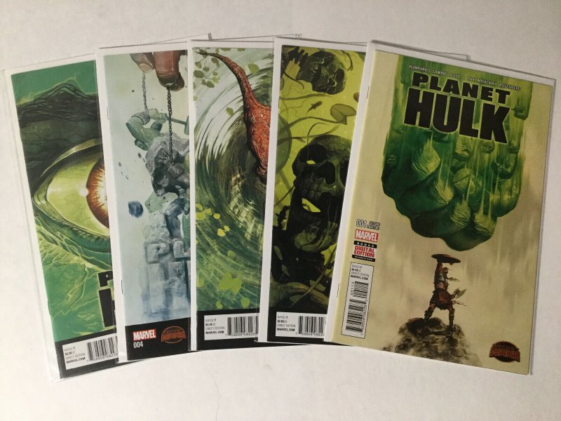 Planet Hulk 1-5 1 2 3 4 5 Lot Issue 1 Is Second Print Nm Near Mint Marvel