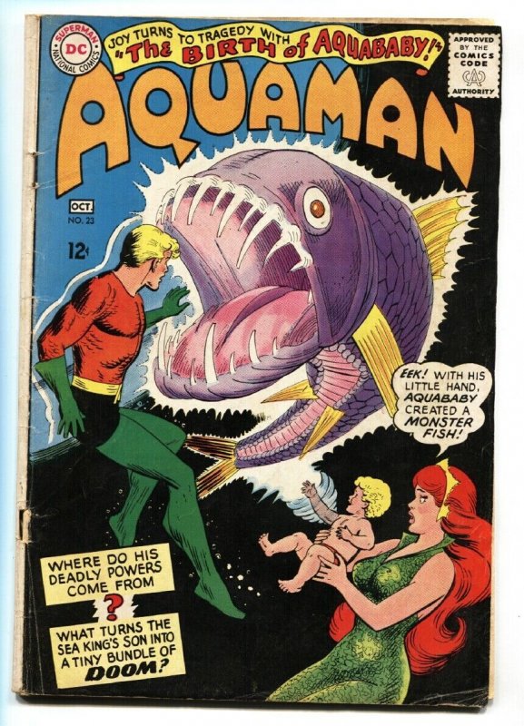 Aquaman #23 First appearance of AQUABABY 1965-DC Silver Age