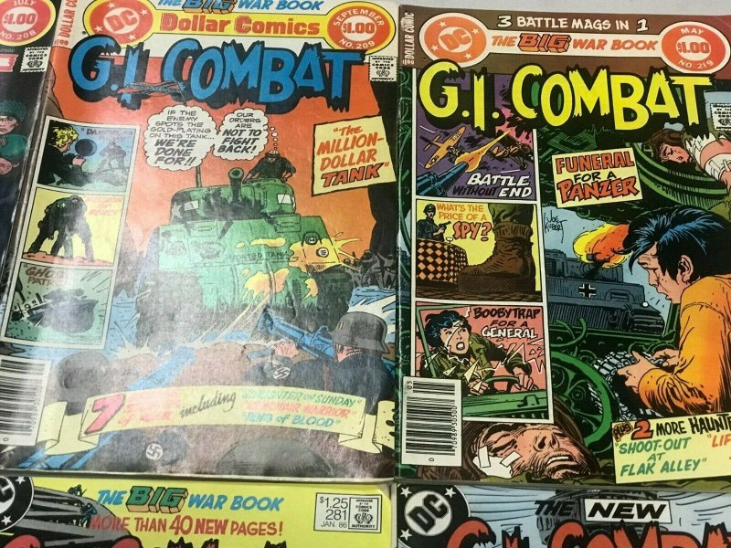 GI COMBAT#208-284 FN/VF LOT (6 BOOKS) 1978 DC BRONZE AGE COMICS