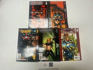 5 MARVEL comic books Ultimate Adventures #3 Six #1 War #3 4 Extinct #4 18 KM11