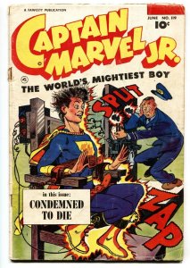 Captain Marvel Jr #119 1953- Electric Chair cover Golden Age Fawcett 