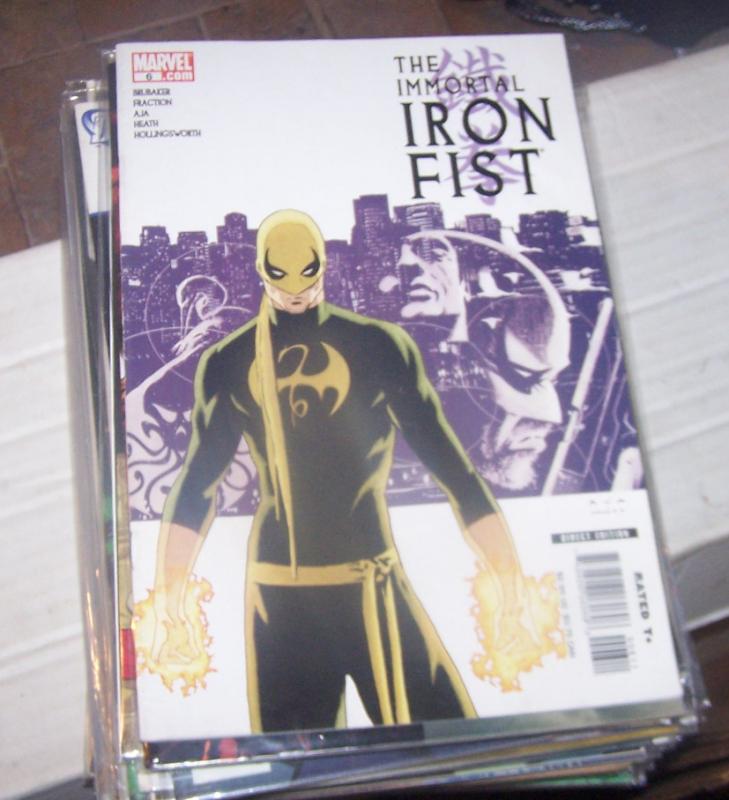 immortal iron fist # 6 danny rand 2007 marvel kun lunbrubaker defenders