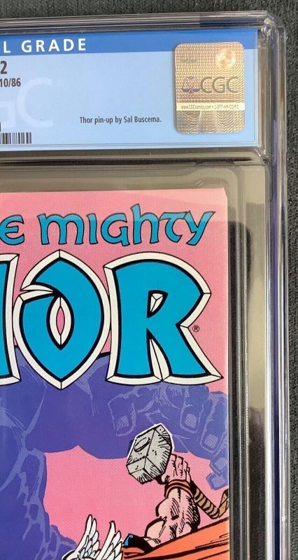 Thor #372 CGC 9.6 (Marvel 1986) -1st app of Time Variance Authority White Pages