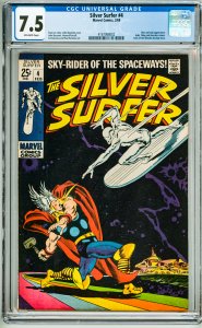 The Silver Surfer #4 (1969) CGC 7.5! OW Pages!
