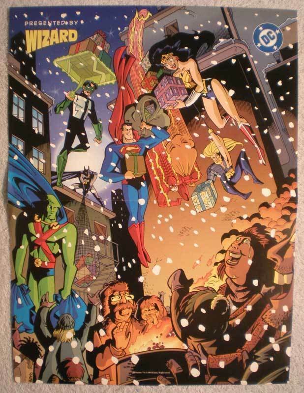 JLA Promo Poster, Christmas, Xmas, 13x10, 1998, Unused, more Promos in store