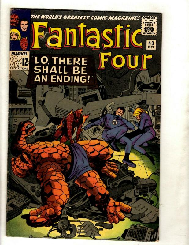 Fantastic Four # 43 FN Marvel Comic Book Silver Age Thing Human Torch Doom GK1