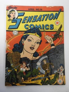 Sensation Comics #16 (1943) GD+ Condition see desc