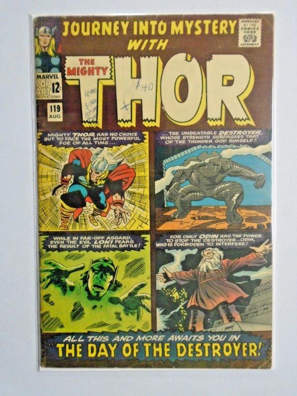 Thor #119 - First 1st Series - see pics - 3.0 - 1965