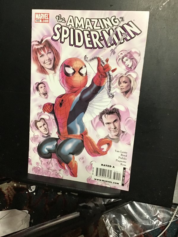 The Amazing Spider-Man #605 (2009) cupid cover! high grade! NM- Giant-Size!