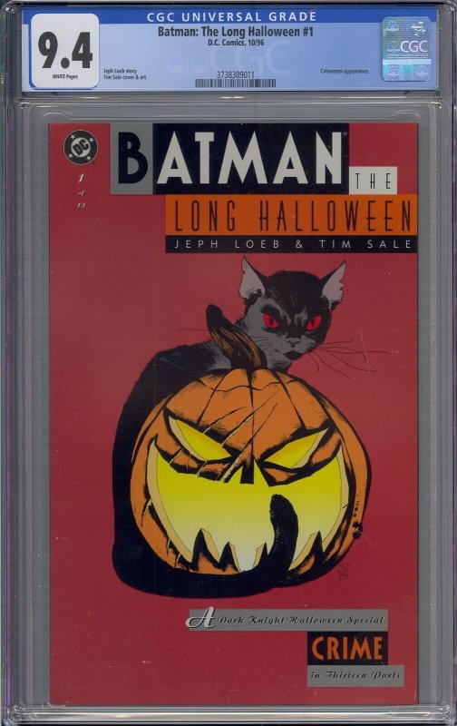 BATMAN THE LONG HALLOWEEN #1 CGC 9.4 WHITE PAGES 