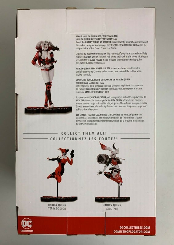 DC Collectibles Harley Quinn Red White & Black Stanley Artgerm Lau Statue 