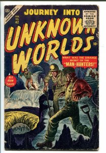 JOURNEY INTO UNKNOWN WORLDS #42 1956-ATLAS-SCI-FI-SYD SHORES-vg