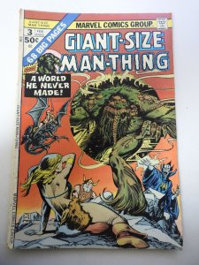 Giant-Size Man-Thing #3 (1975) VG Condition 1/4 spine split MVS Intact