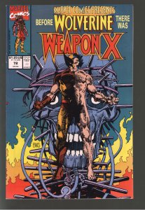 MARVEL COMICS PRESENTS #72 VF/NM ;1st of 13 part WEAPON X +WOLVERINE ORIGIN