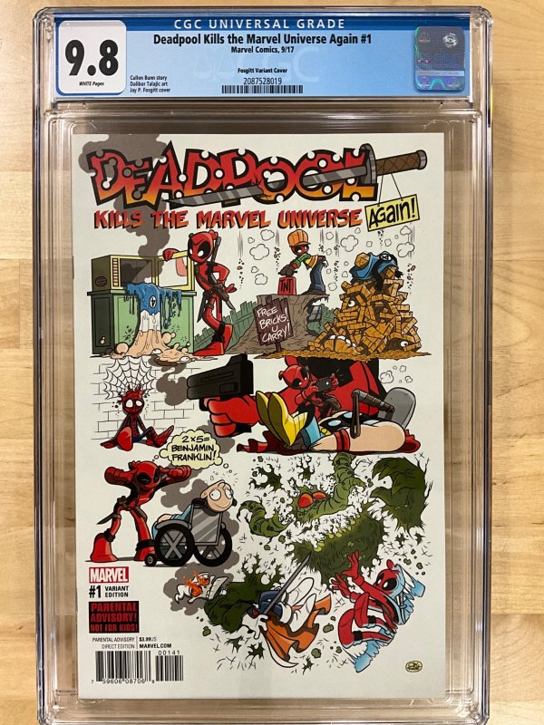 Deadpool Kills The Marvel Universe Again #1 Fosgitt Cover (2017) CGC 9.8