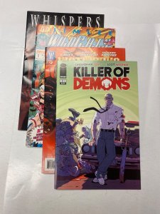 4 IMAGE comic books Whispers #1 WildCATS #1 Wetworks #2 Killer Demons #1 76 KM18