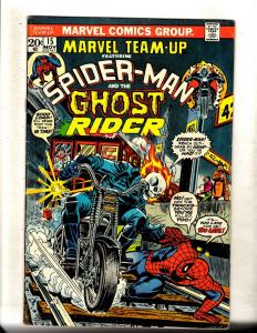 Marvel Team-Up # 15 FN Comic Book Feat. Spider-Man Ghost Rider Train Cover FM5