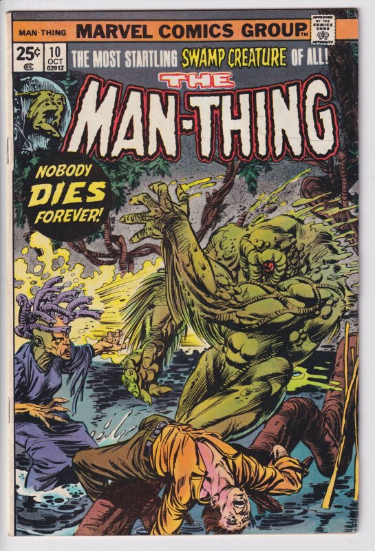 MAN-THING #10 (Oct 1974) VGF 5.0 cream to white paper