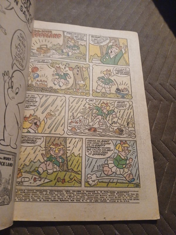 Harvey Comics Little Lotta in Foodland #1 silver age hits 1963 Richie rich dot