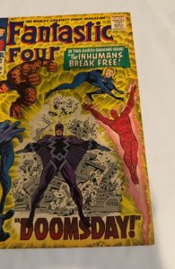 Fantastic Four #59  Inhumans Silver Surfer Doomsday foxxing/tanning