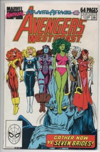 WEST COAST AVENGERS #4 Annual, VF/NM, She-Hulk, Scarlet Witch, Storm, 1985 1989