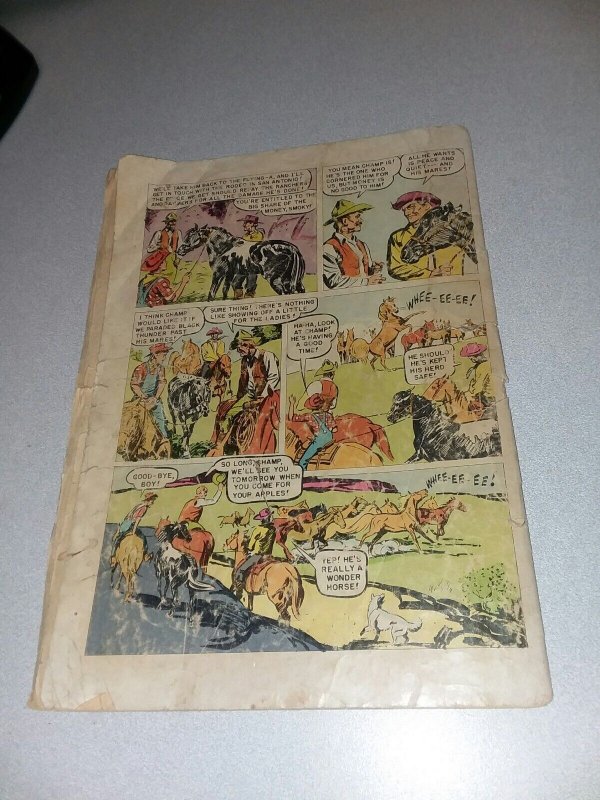 GENE AUTRY'S CHAMPION #4 & 5 GOLDEN AGE DELL comics 1952 WESTERN PAINTED COVER