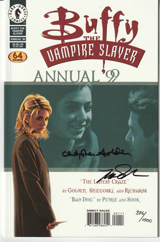 Buffy The Vampire Slayer Annual ‘99(Autographed DF Photo Variant with C.O.A.)