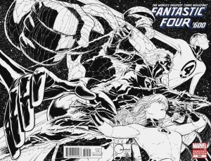 FANTASTIC FOUR # 600 (2012) JOE QUESADA WRAP-AROUND SKETCH VARIANT MARVEL NM.