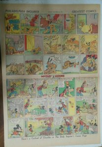 Mickey Mouse & Pluto The Pup Sunday Page Walt Disney 10/20/1940 Full Page Size