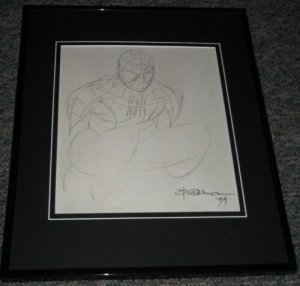 Klaus Jason 1995 Spiderman Framed 7x10 Sketch Official Reproduction  