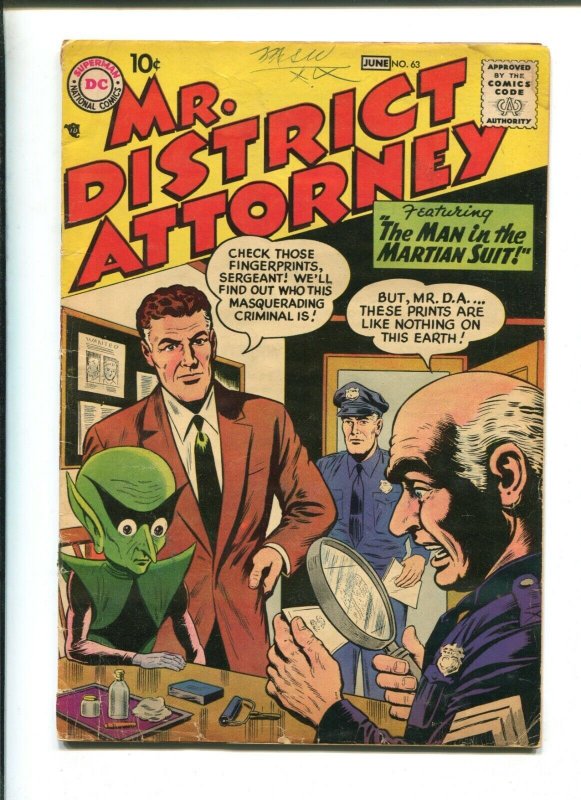 MR DISTRICT ATTORNEY #63 - MARTIAN SUIT The Fisherman Collection (4.0) 1958