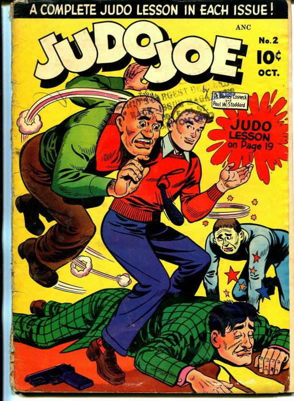 Judo Joe #2 1953-Fight cover-hot rods-Hitler-masked bandit-G