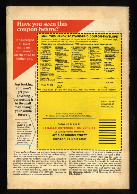 Amazing Spider-Man #119 VG 4.0 Vs Incredible Hulk!