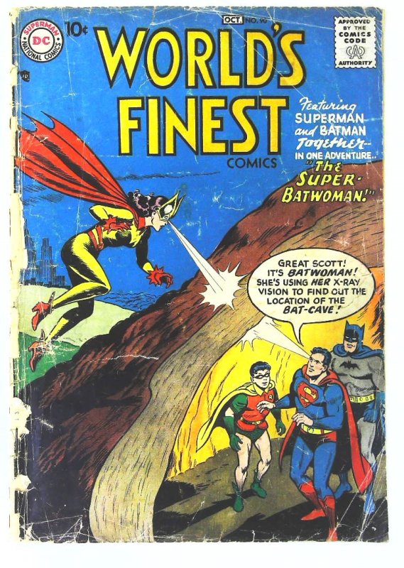 World's Finest Comics   #90, Good- (Actual scan)